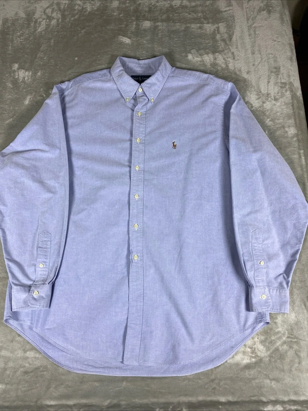 Ralph Lauren‎ Classic Fit Oxford Men’s 17.5 32/33 XXL Light Blue Fresh Pony